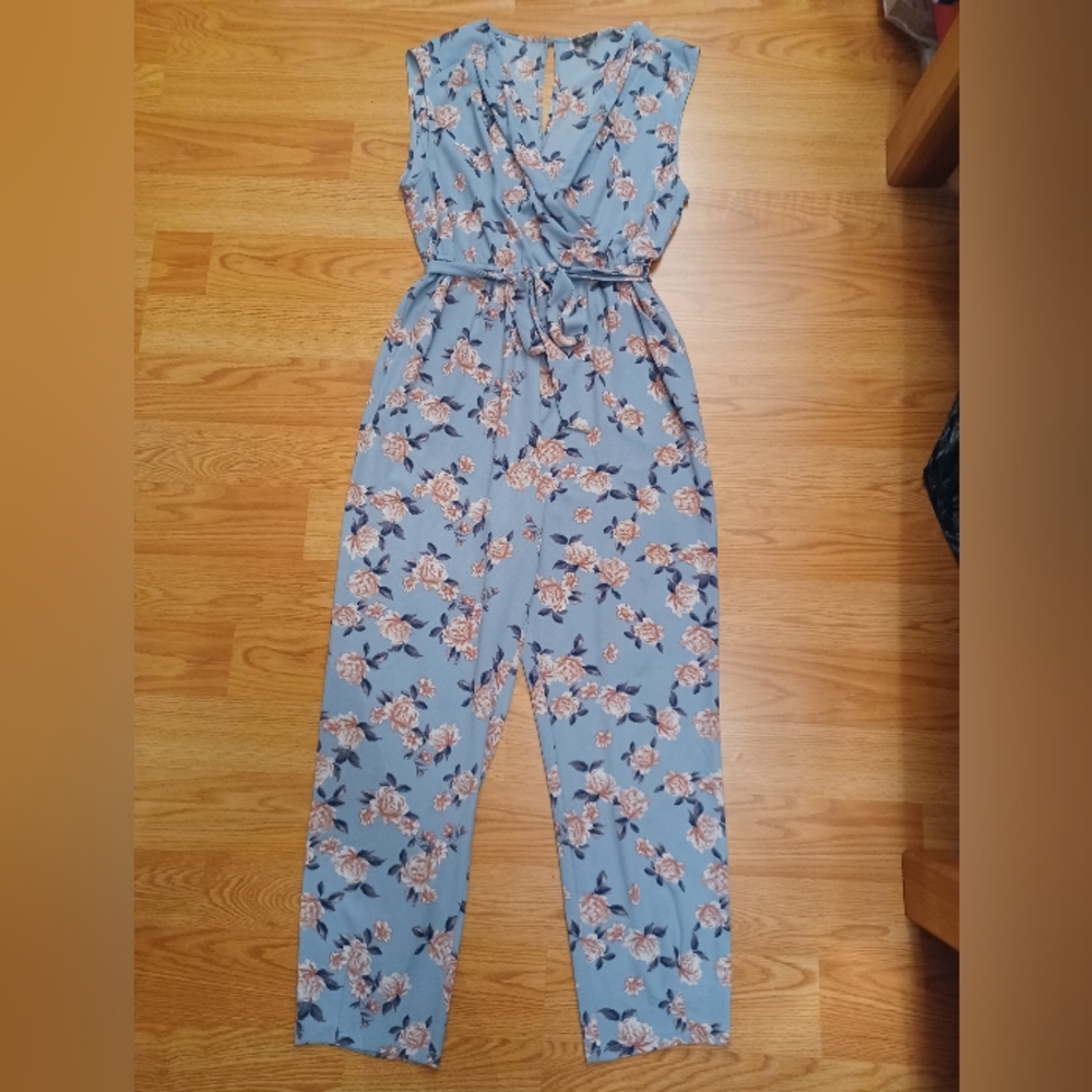 Beautiful baby blue floral Jumpsuit